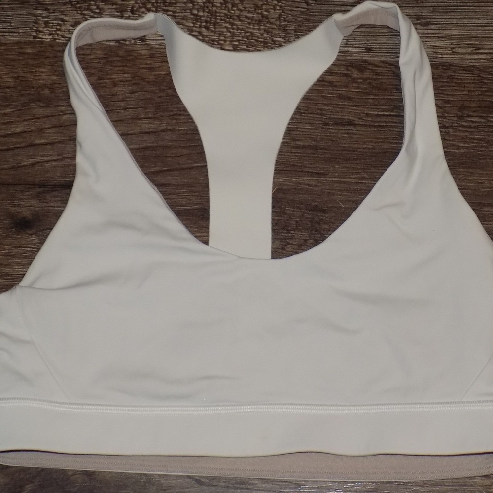 Lululemon Invigorate High Support Sports Bra Womens 8 White Excellent Racerback - Picture 2 of 6